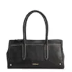 Bolsa Tote Grande Couro Antique Preto Pesponto - imagem 1