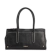 Bolsa Tote Grande Couro Antique Preto Pesponto - imagem 1