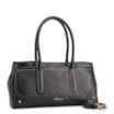 Bolsa Tote Grande Couro Antique Preto Pesponto - imagem 2