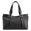 Bolsa Tote Grande Couro Antique Preto Pingente - imagem 4