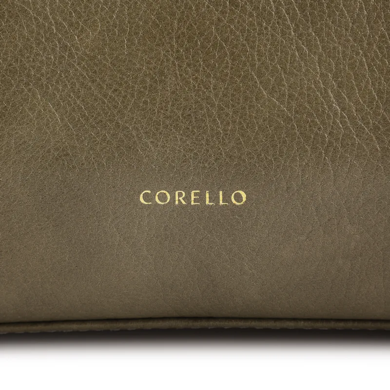 Bolsa Tote Grande Couro Antique Verde Laterais Rebites - foto 6