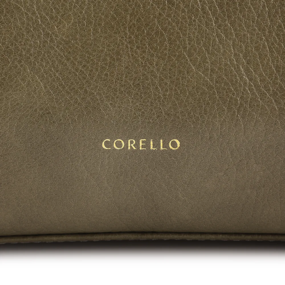 Bolsa Tote Grande Couro Antique Verde Laterais Rebites - imagem 6