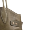 Bolsa Tote Grande Couro Antique Verde Laterais Rebites - imagem 7