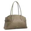 Bolsa Tote Grande Couro Antique Verde Laterais Rebites - imagem 2