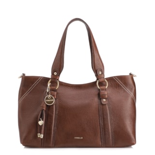 Grande Couro antiquei Marrom Pingente