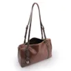 Bolsa Tote Grande Couro Marrom Alça Monograma - imagem 4