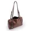 Bolsa Tote Grande Couro Marrom Alça Monograma - imagem 4