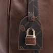 Bolsa Tote Grande Couro Marrom Alça Monograma - imagem 5