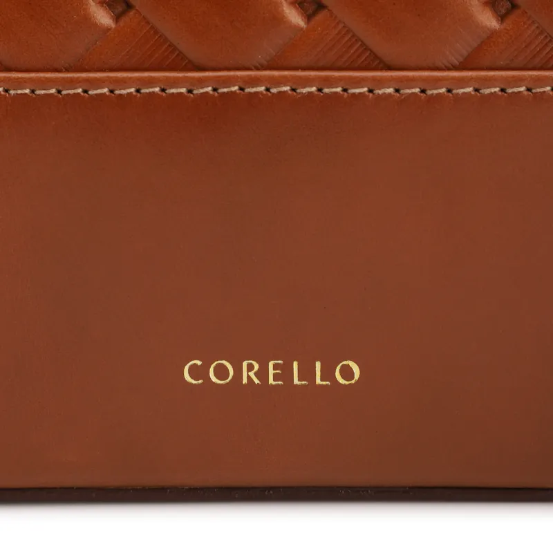  Bolsa Tote Grande Couro Marrom Claro Textura Tressê - foto 6