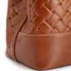  Bolsa Tote Grande Couro Marrom Claro Textura Tressê - imagem 8