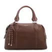 Bolsa Tote Grande Couro Marrom Compartimentos - imagem 1