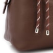 Bolsa Tote Grande Couro Marrom Compartimentos - imagem 8