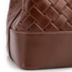  Bolsa Tote Grande Couro Marrom Textura Tressê - imagem 8