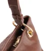 Bolsa Tote Grande Couro Marrom Tressê Argola - imagem 6