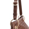 Bolsa Tote Grande Couro Marrom Tressê Argola - imagem 7