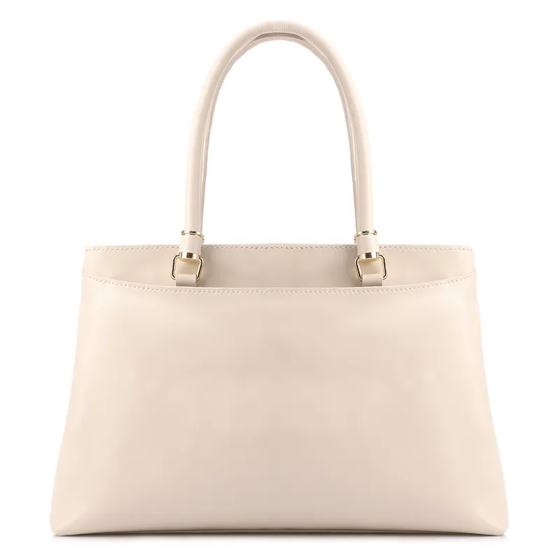  Bolsa Tote Grande Couro Off White Detalhe Pingente - foto 3