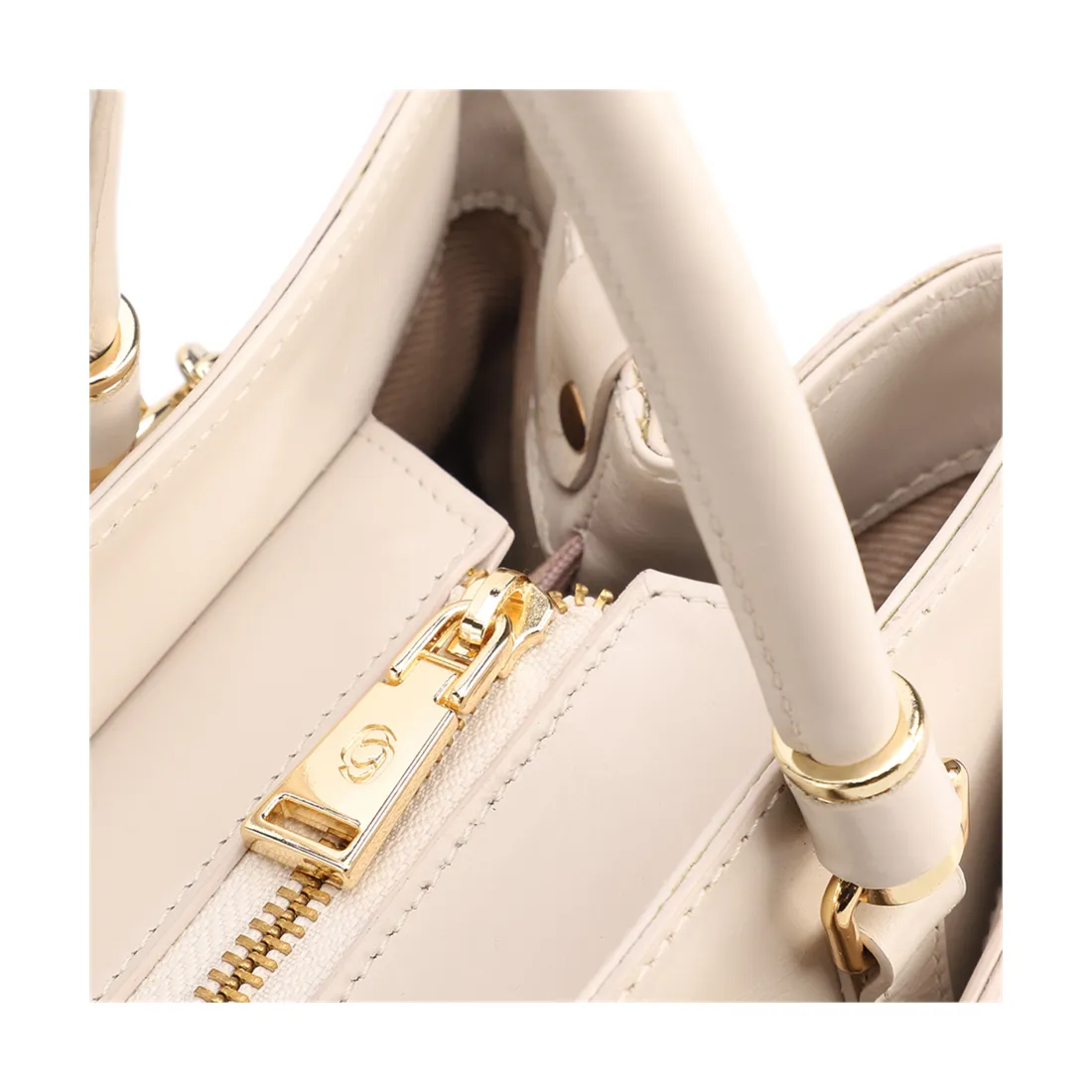  Bolsa Tote Grande Couro Off White Detalhe Pingente - foto 5