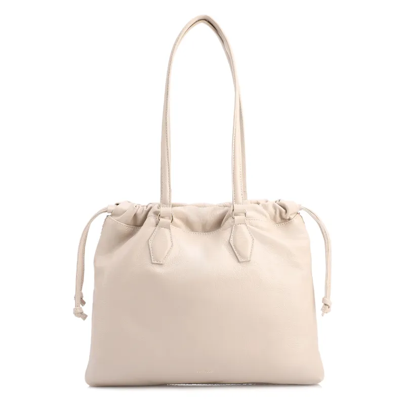 Bolsa Tote Grande Couro Off White Rafia Multicolor Pingente - foto 4