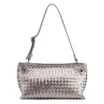 Bolsa Tote Grande Couro Prata Tressê Argola - imagem 1