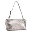 Bolsa Tote Grande Couro Prata Tressê Argola - imagem 3