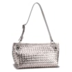 Bolsa Tote Grande Couro Prata Tressê Argola - imagem 3