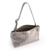 Bolsa Tote Grande Couro Prata Tressê Argola - imagem 5