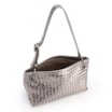Bolsa Tote Grande Couro Prata Tressê Argola - imagem 5