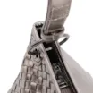 Bolsa Tote Grande Couro Prata Tressê Argola - imagem 6
