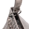 Bolsa Tote Grande Couro Prata Tressê Argola - imagem 6
