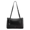 Bolsa Tote Grande Couro Preta Alça New Lezard - imagem 1
