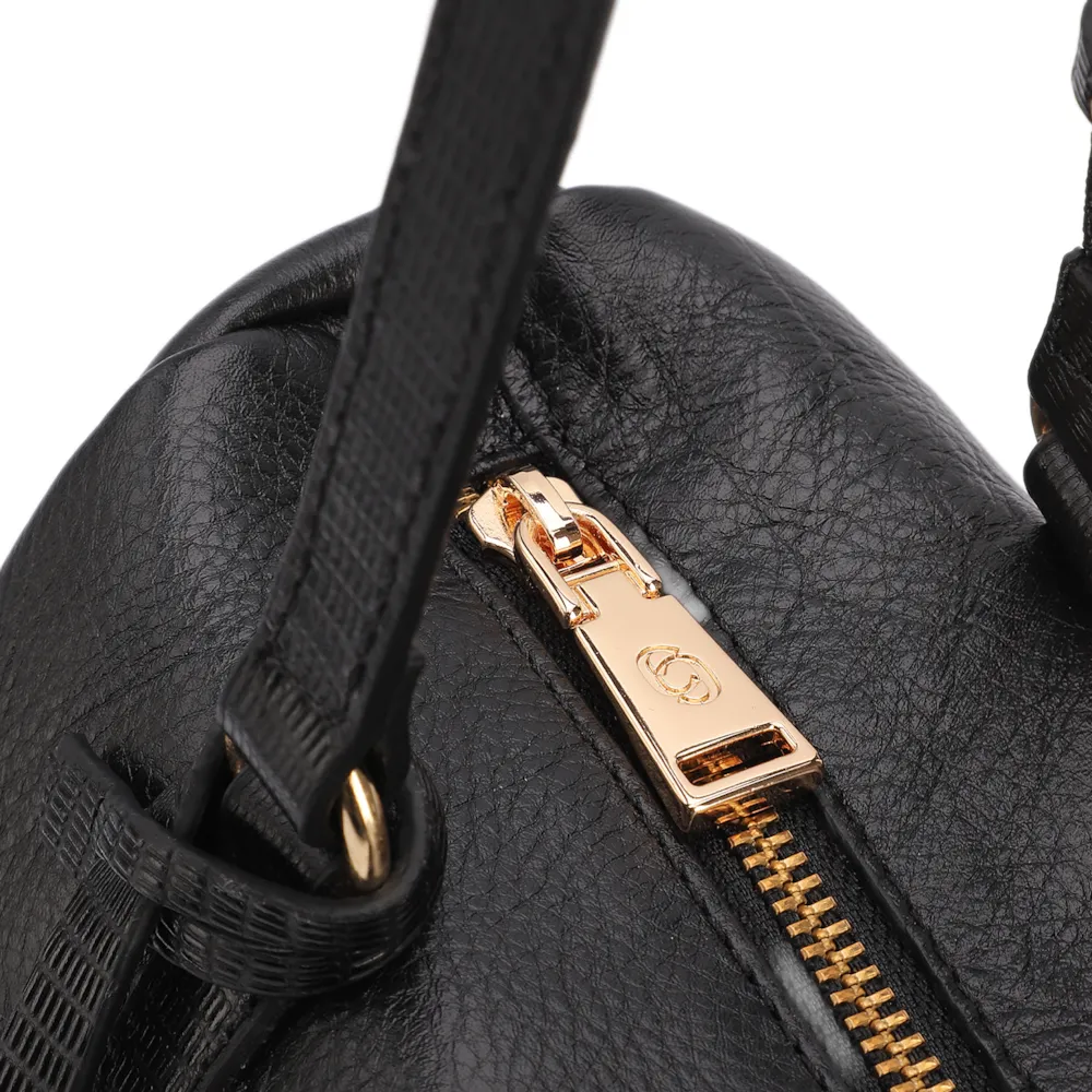 Bolsa Tote Grande Couro Preta Alça New Lezard - imagem 6
