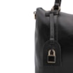 Bolsa Tote Grande Couro Preta Alça New Lezard - imagem 7