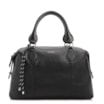 Bolsa Tote Grande Couro Preta Compartimentos - imagem 1