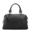 Bolsa Tote Grande Couro Preta Compartimentos - imagem 4