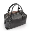 Bolsa Tote Grande Couro Preta Compartimentos - imagem 5