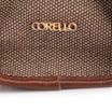 Bolsa Tote Grande Linho/Couro Marrom Fivela Dourada - imagem 6