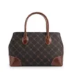Bolsa Tote Grande Marrom Alt/Couro Monograma Pingente Dourado - imagem 3