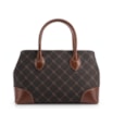 Bolsa Tote Grande Marrom Alt/Couro Monograma Pingente Dourado - imagem 3
