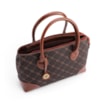 Bolsa Tote Grande Marrom Alt/Couro Monograma Pingente Dourado - imagem 4