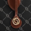 Bolsa Tote Grande Marrom Alt/Couro Monograma Pingente Dourado - imagem 6