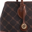 Bolsa Tote Grande Marrom Alt/Couro Monograma Pingente Dourado - imagem 7