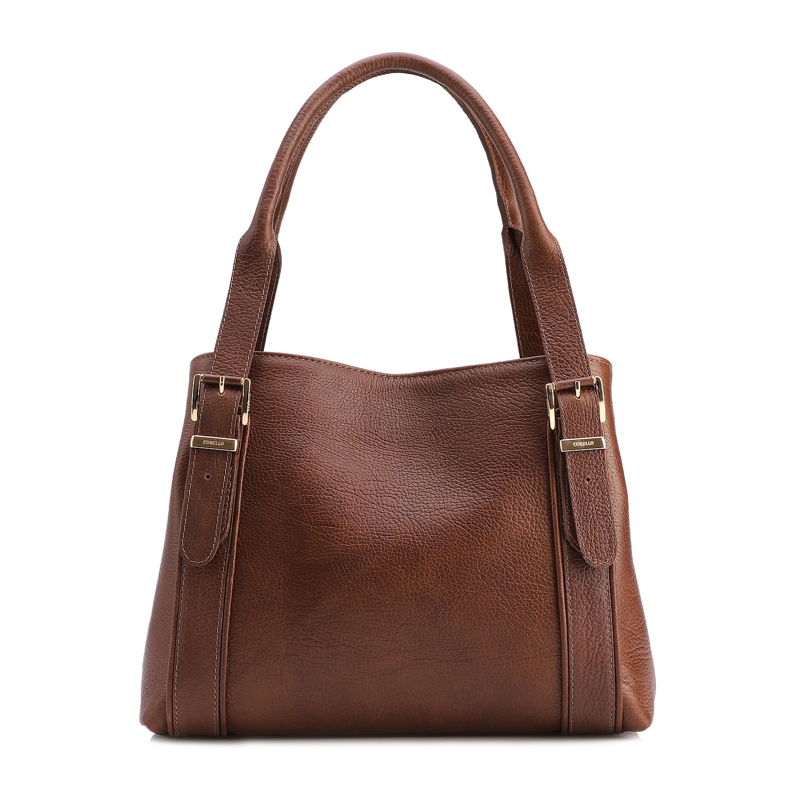 Bolsa Tote Grande Marrom Couro Antique Alça Fivela