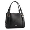 Bolsa Tote Grande Preta Couro Antique Alça Fivela - imagem 2
