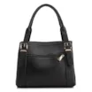 Bolsa Tote Grande Preta Couro Antique Alça Fivela - imagem 3