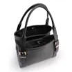 Bolsa Tote Grande Preta Couro Antique Alça Fivela - imagem 4