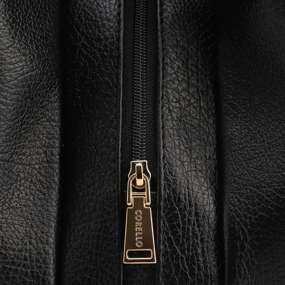 Bolsa Tote Grande Preta Couro Antique Alça Fivela - imagem 5