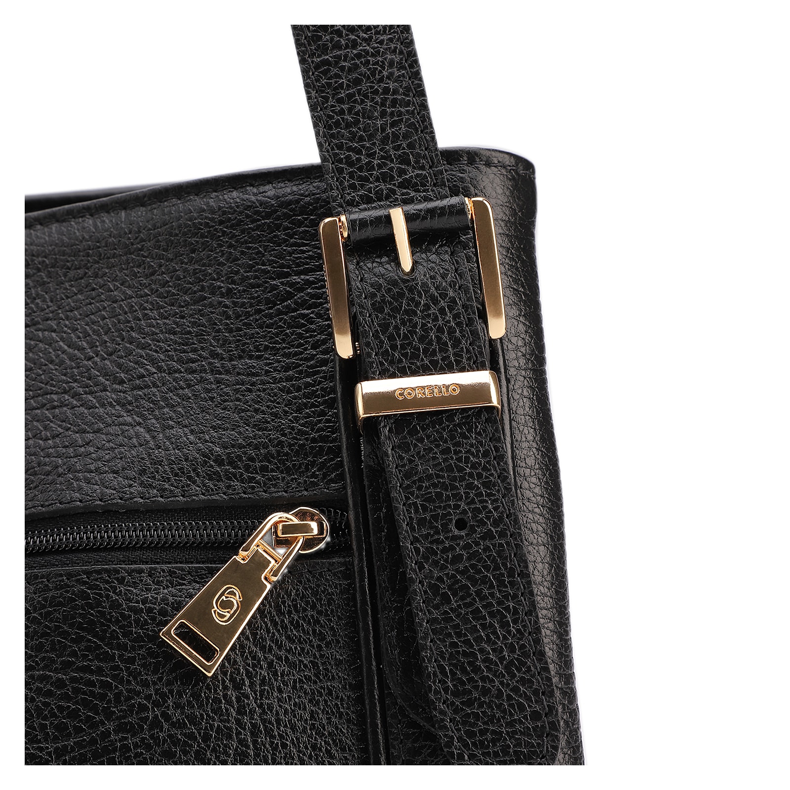 Bolsa Tote Grande Preta Couro Antique Alça Fivela