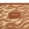  Bolsa Tote Grande Tecido/Couro Marrom Claro Animal Print - imagem 5