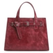 Bolsa Tote Ilhós Couro Estonado Vermelho - imagem 1