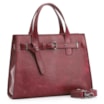 Bolsa Tote Ilhós Couro Estonado Vermelho - imagem 3